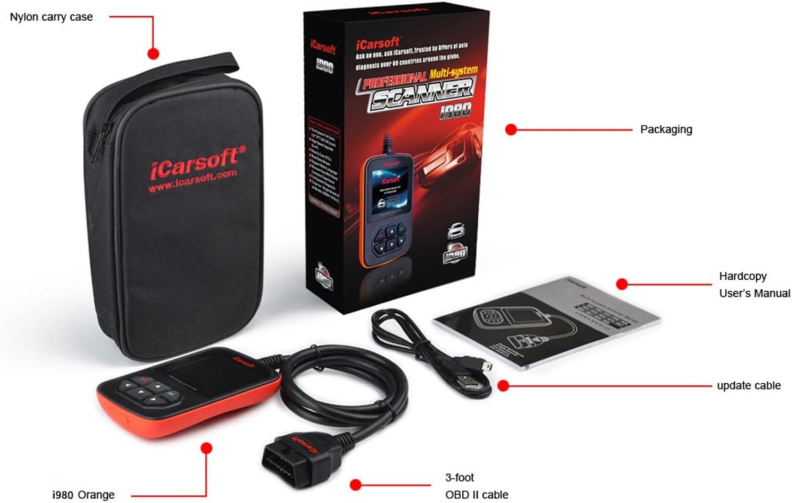 iCarsoft Genuine Mercedes Benz I980 Professional Diagnostic Scanner Tool