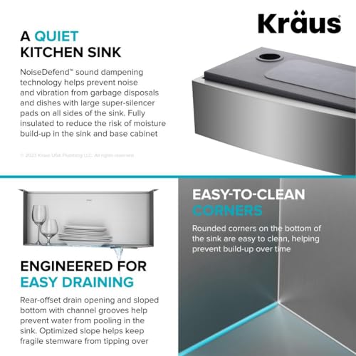 KRAUS Kore Workstation Stainless Steel Kitchen Sink