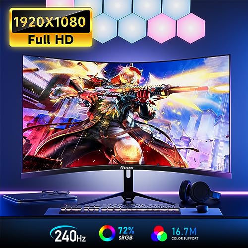 Norcent Monitor for Home and Business LED Display Full HD 1080P 75Hz 178 Degree Viewing Angle HDMI VGA Thin Frame VESA Mountable