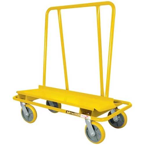 MetalTech Buildman Welded Steel Heavy Duty Dolly Cart for Moving Sheetrock, Drywall, or Plywood Sheets, 3000 lbs. Load Capacity