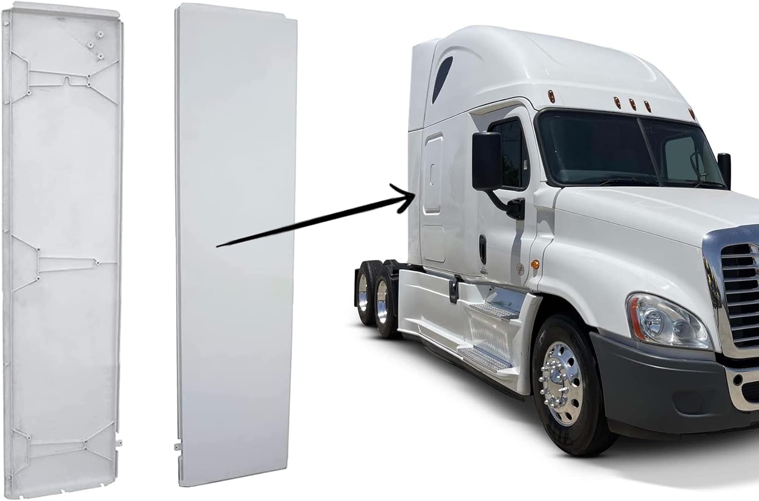 Freightliner Cascadia 2008-2024 Semi Truck Behind Cab Cabin Fairing Extension Lower Right