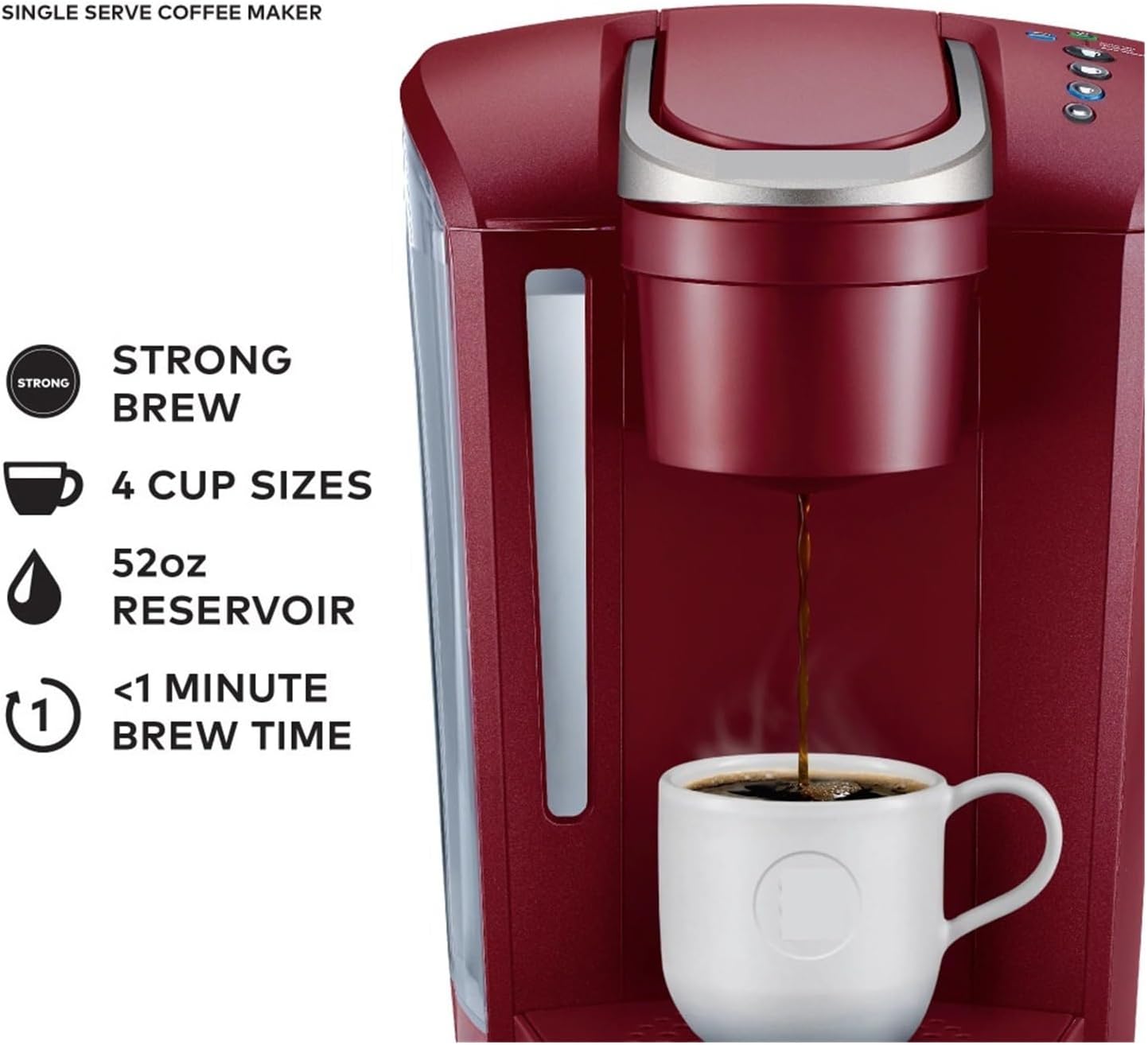 Single-Serve Pod Coffee Maker Coffee Machines Kitchen Appliances Vintage Red