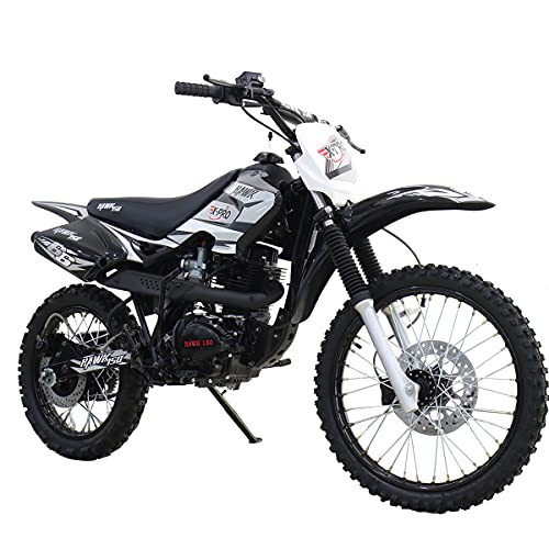 X-PRO Hawk 150cc 5-Speed Manual Transmission Dirt Bike with Kick Start! Big 19"/16" Wheels!