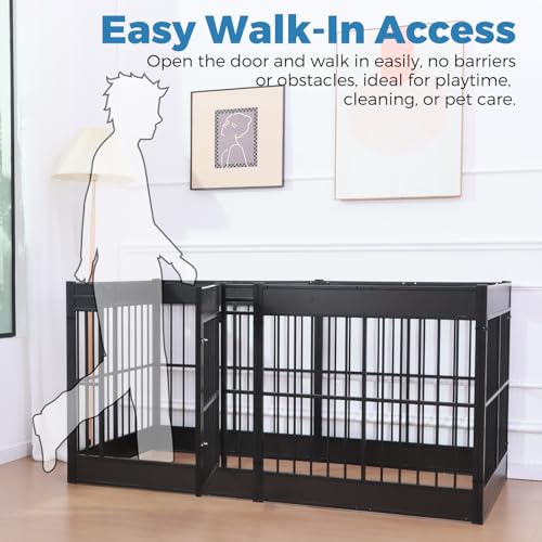 Dog Playpen, 31.5" Height Dog Pen Indoor, Heavy Duty, Safe and Sturdy, Furniture Style Puppy Pen