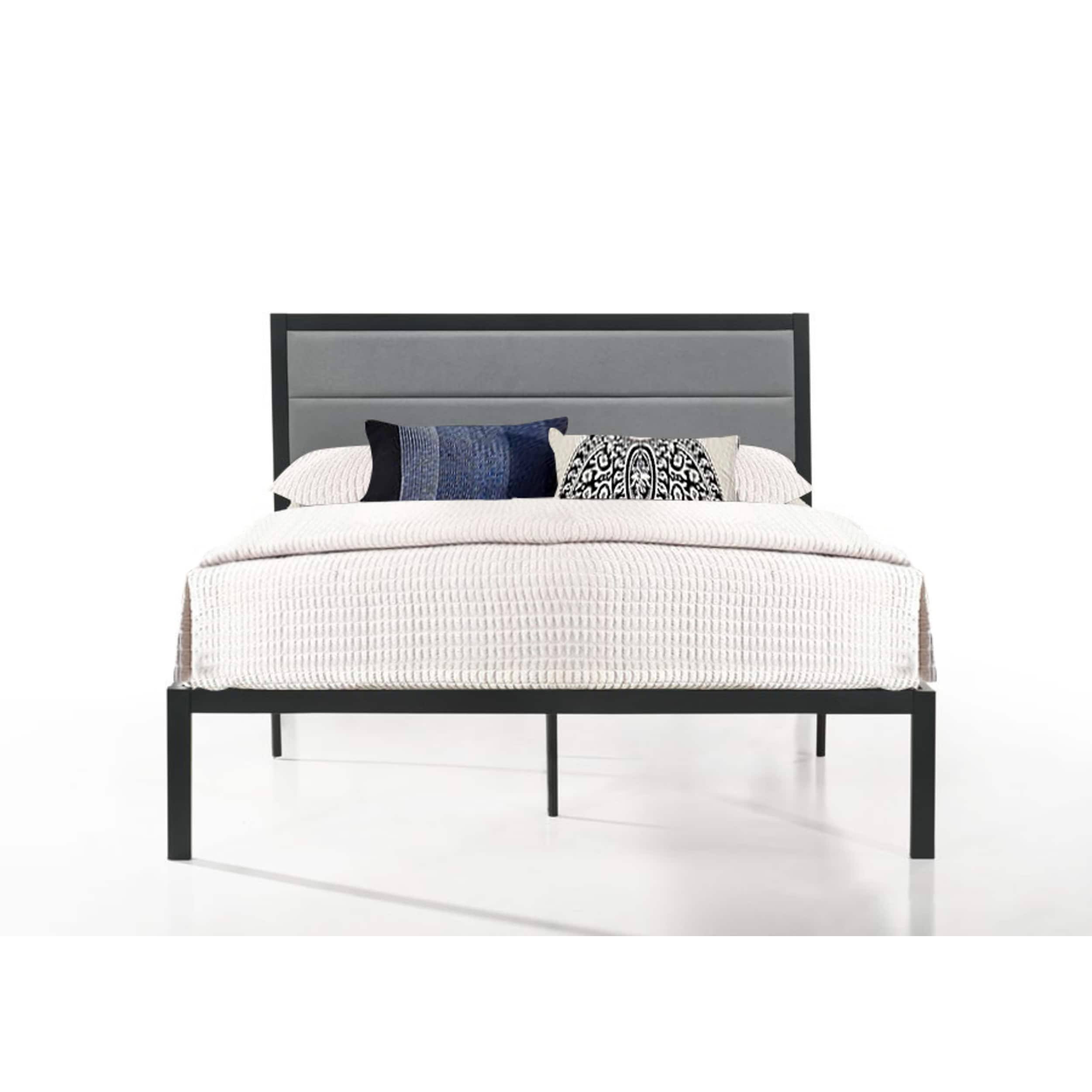 Belle Isle Furniture CHH22-0K09 Highland Full Size Bed - Black u0026 Beige