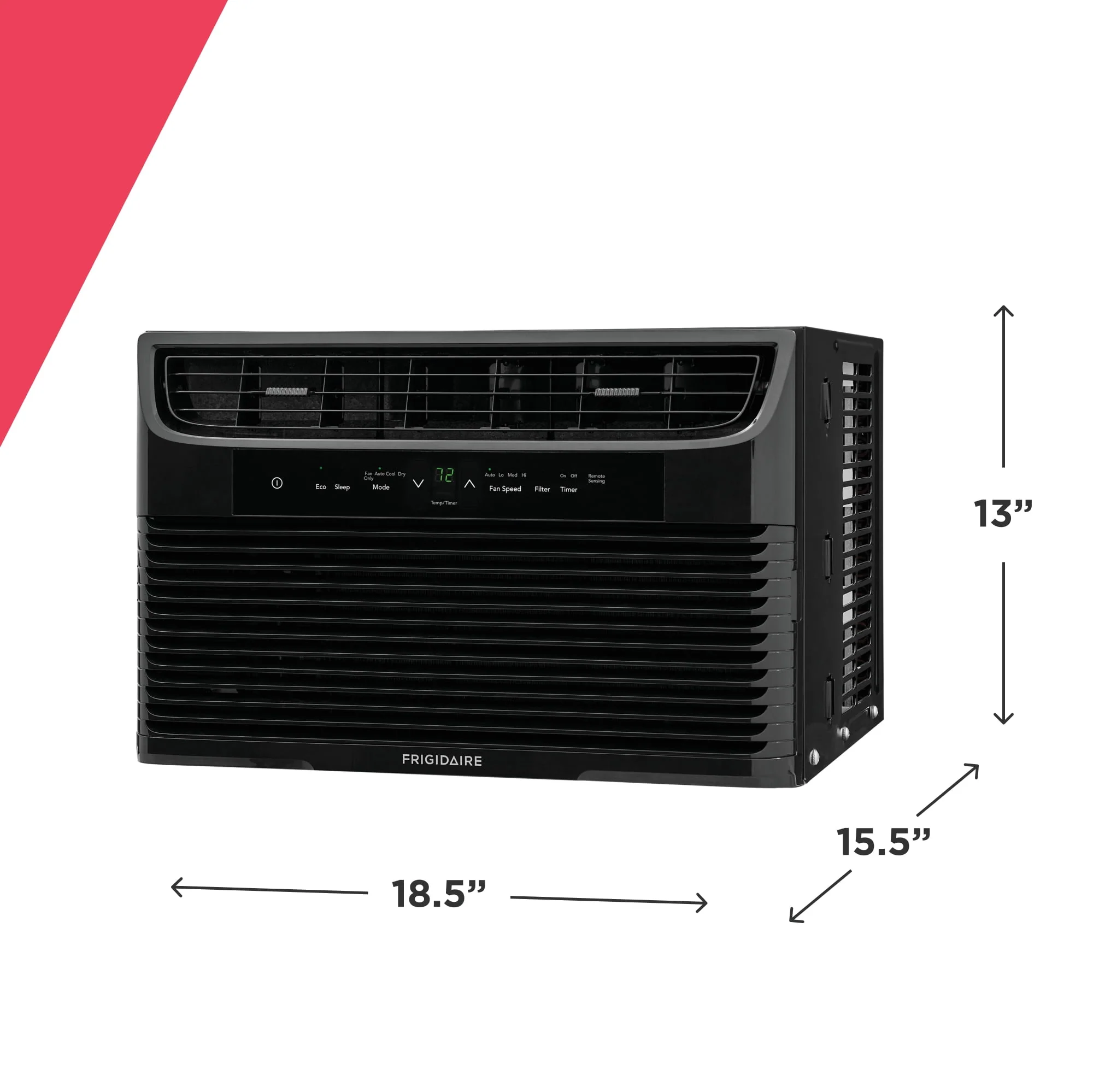 Frigidaire 8,000 BTU 350 sq ft Window Air Conditioner with Remote, Black,FHWC083WAB