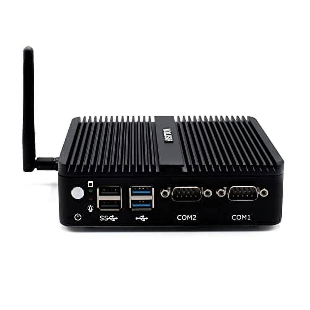 HISTTON Mini Desktop Computer Celeron J4125, Windows 10 Pro Industrial PC with DDR4 16GB RAM 512GB SSD 2TB HDD, 2 RS232 COM,Fanless Mini Computer HDMI, VGA, USB3.0,Dual WiFi,Gigabit Ethernet,BT4.0,4K