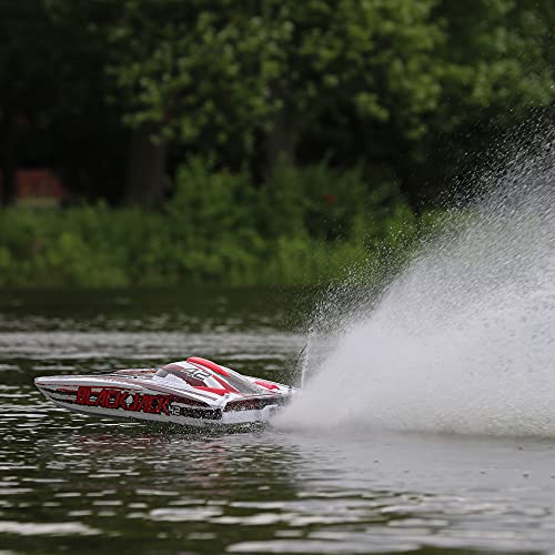 Pro Boat RC Blackjack 42" 8S Brushless Catamaran RTRBattery and Charger Not Included White/Red PRB08043T2