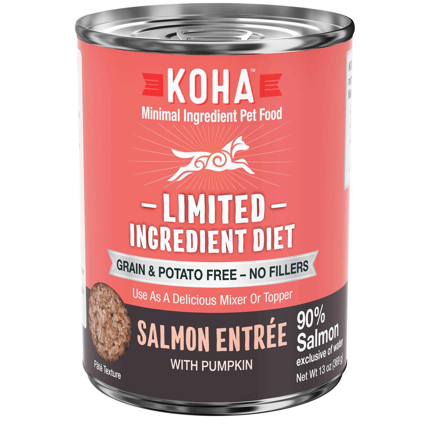 Koha Grain &amp; Potato Free Limited Ingredient Diet Salmon Entree with Pumpkin Canned Dog Food - Pet Supplies online store