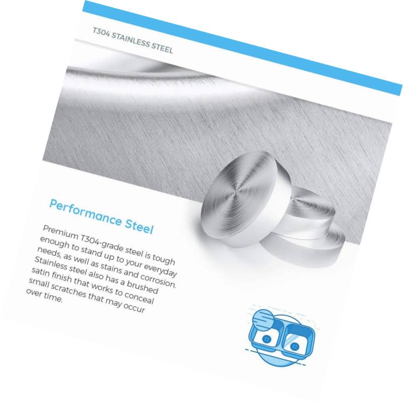 Mr Direct 3218A Undermount Stainless Steel Kitchen Sink