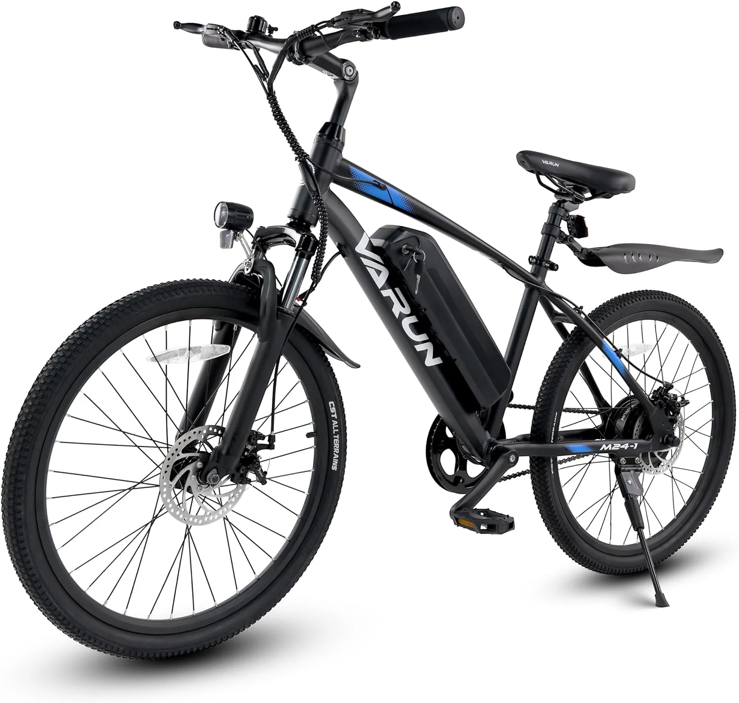 VARUN Electric Bike for Adults, 350W 20MPH Commuter Ebike with 36V Removable Battery, 24'' Electric Mountain Bike with Front Fork Suspension and Dual Disc Brakes - Curated Treasures Market