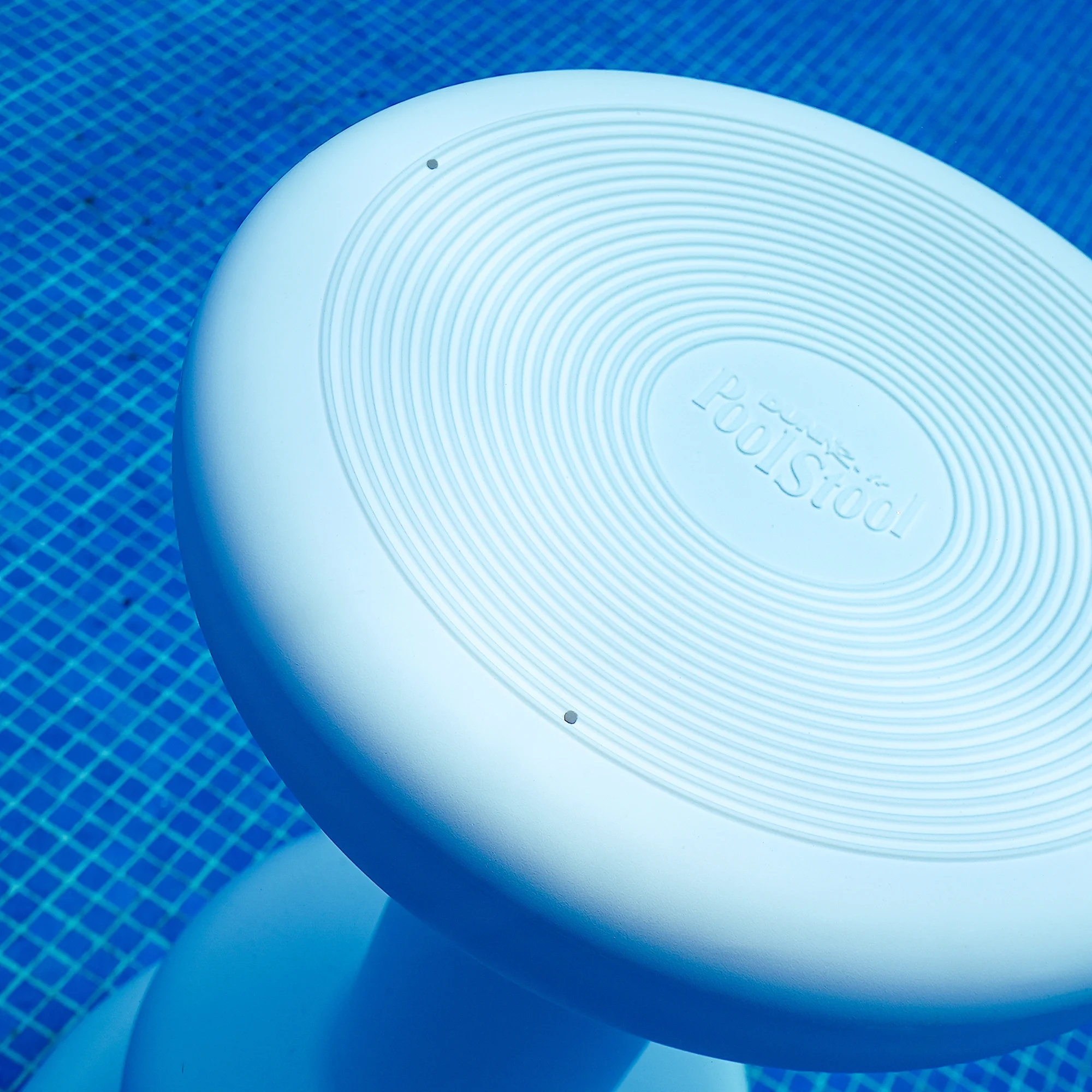 Dunn-Rite Products  Submersible Underwater Pool Stool for Inside Pool, Swim Up Bar Stool with Foot Rest, 30 Inch White