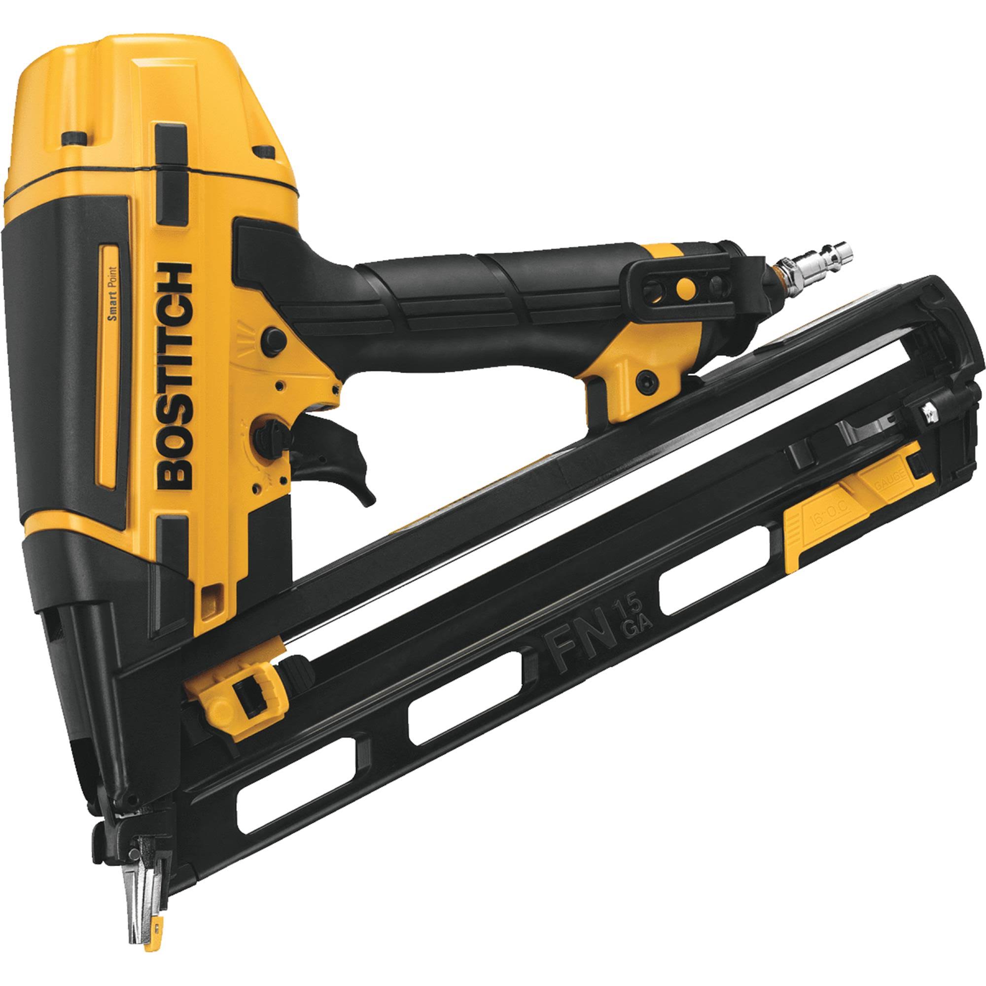 Bostitch BTFP72156 Smart Point 15-Gauge FN Style Angle Finish Nailer Kit