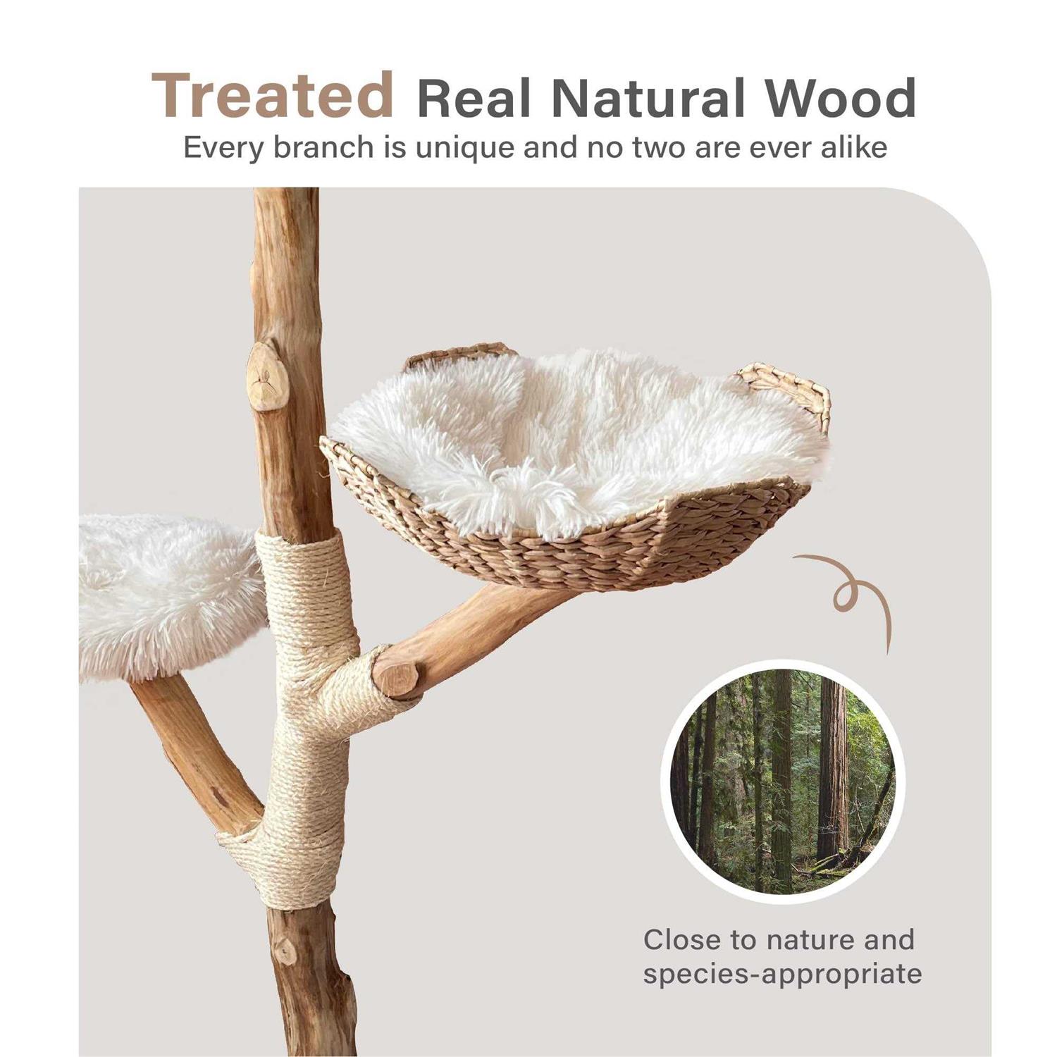 Injollylives Modern Cat Tree Tower Wooden Cat Tower Heavy Duty Cat Trees - Pet Supplies online store