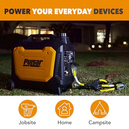 Pulsar 9500 Watt Tri Fuel Portable Inverter Generator, Remote Electric Start, CO Sensor, Parallel Capable, Super Quiet, Use for RV, Camping, Outdoor & Home, Gasoline, Propane, Natural Gas, NED95TiSRCO