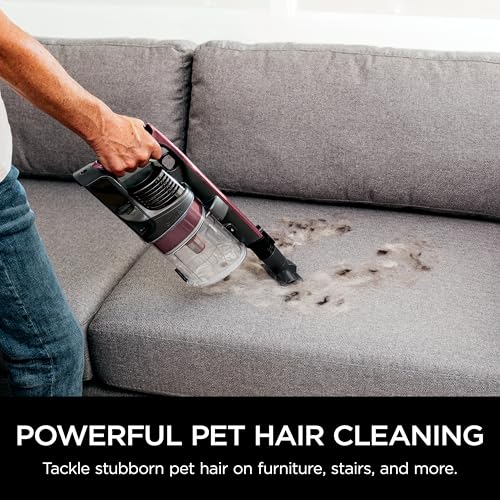 Shark | Pet Cordless Vacuum Cleaner | LED Headlights | Removable Handheld Vacuum for Pet Hair | Crevice Tool & Pet Multi-Tool Included | 40min Runtime | For Carpet & Hard Floors | Grey | IX141