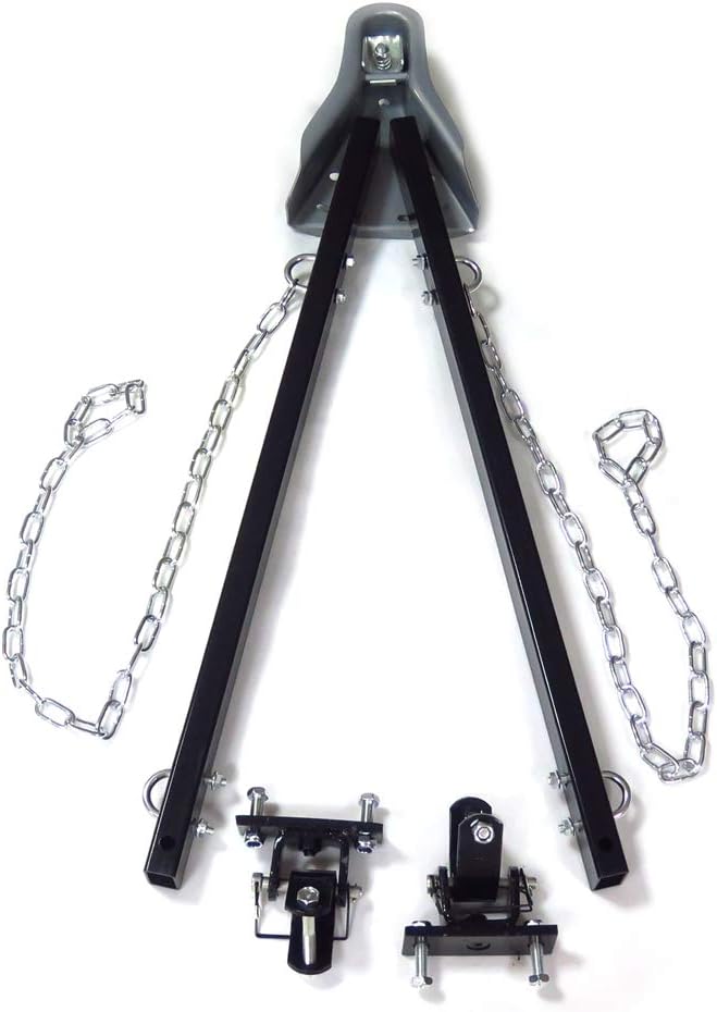 HTTMT- US-FF801-BK- Adjustable Tow Towing Bar Bumper Mount 5000lb w/Chains RV Car Truck Jeep System
