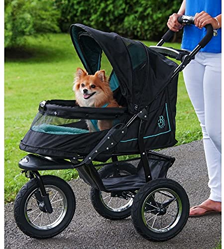 Pet Gear No-Zip NV Pet Stroller for Cats/Dogs, Zipperless Entry, Easy One-Hand Fold, Gel-Filled Tires, Plush Pad + Weather Cover Included, 3 colors