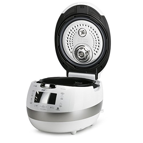 CUCKOO CRP-AHSS1009FN | 10-Cup (Uncooked) Induction Heating Pressure Rice Cooker | 17 Menu Options, Auto-Clean, Energy Saving Mode, Stainless Steel Inner Pot, Made in Korea | White