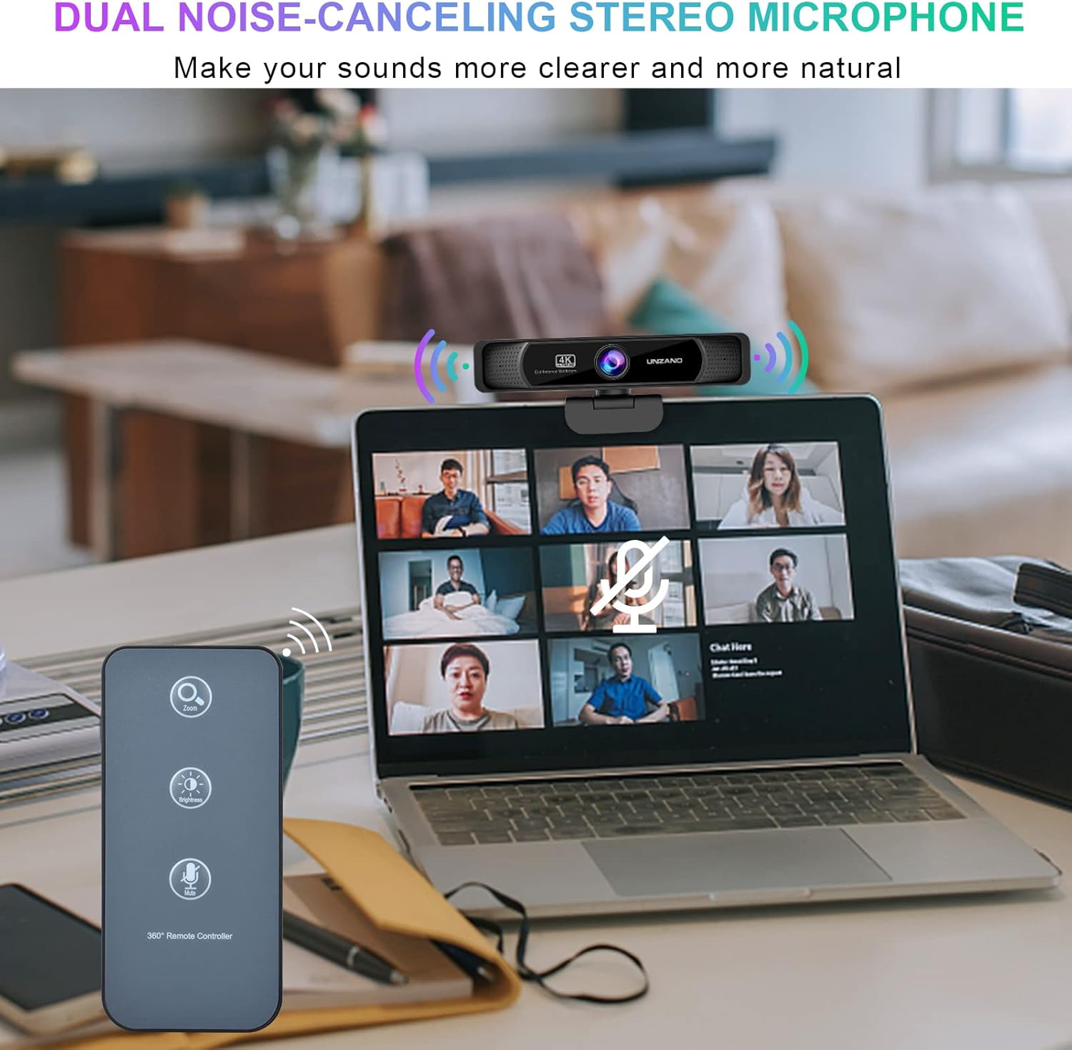 1080P 60FPS Webcam with Microphone,Full HD Computer Web Camera,Auto-Focus 80° Wide Angle Built-in Dual Noise Reduction Mics,Webcam for Online Class, Zoom Skype Facetime Teams, PC Mac Laptop Desktop