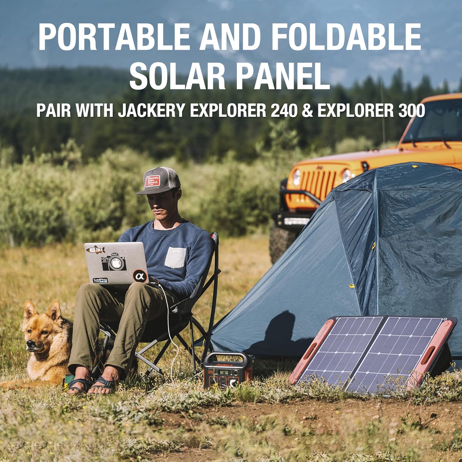 Jackery SolarSaga 60W Solar Panel for Explorer 160/240/500 as Portable Solar Generator, Portable Foldable Solar Charger for Summer Camping Van RV(Can't Charge Explorer 440/ PowerPro)