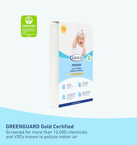 Graco 6-Inch Dual-Comfort Crib & Toddler Mattress - GREENGUARD Gold, CertiPUR-US Certified Foam, 2-Sided Mattress Fits Crib & Toddler Bed, Waterproof Sleep Surface