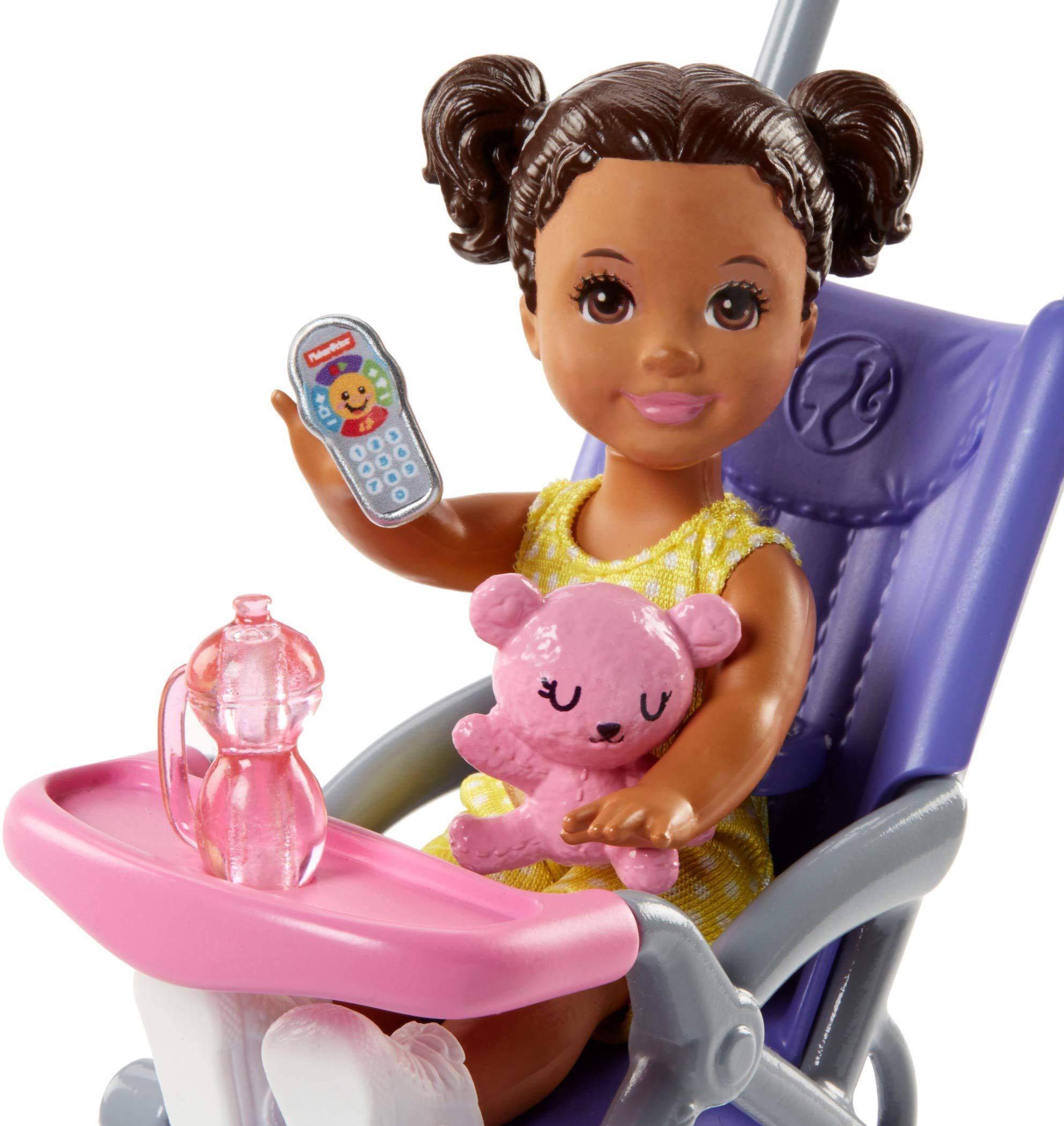 Barbie Skipper Babysitters Caucasian Doll and Stroller Playset