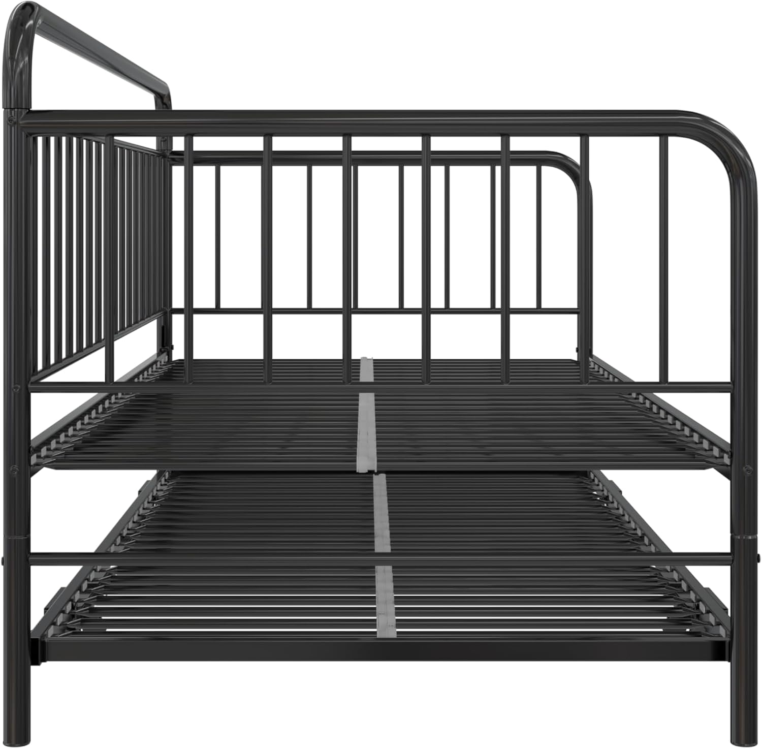 DHP Oddny Metal Daybed with Pop Up Trundle Bed, Twin, Black
