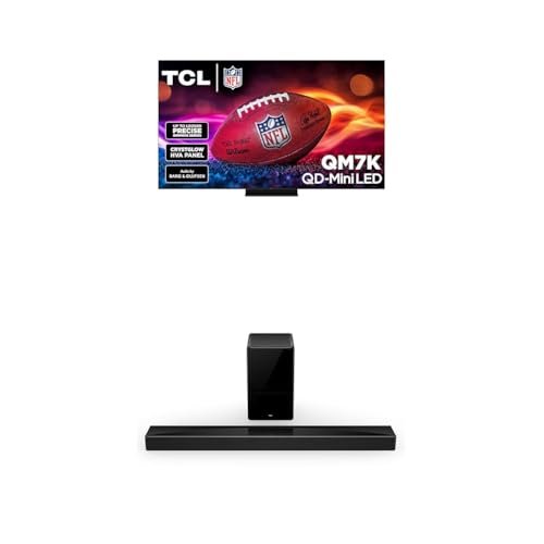 TCL 55-Inch Class QM7K Series QD-Mini LED 4K UHD Google Smart TV Best Premium Mini-LED TV - QLED, 144hz, 240hz Gaming Rate, Anti-Reflective Screen, Bang & Olufsen Audio, Atmos (55QM7K, 2025 Model)