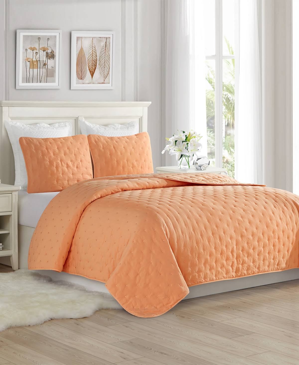 Swift Home 3PC Lightweight Quilt Bed Set - Mint - Size: Full/Queen