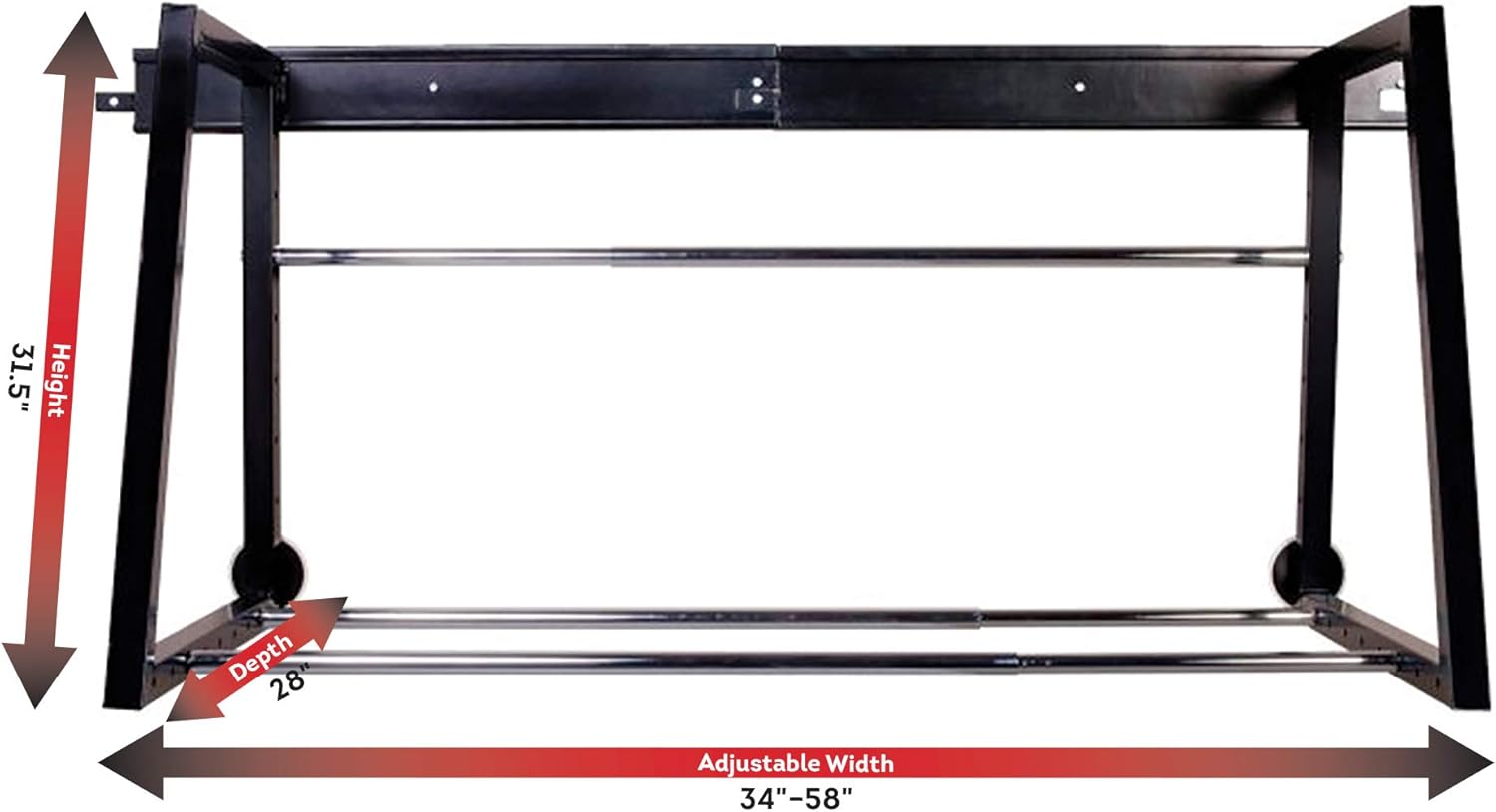 HyLoft 01000 Heavy Duty Adjustable Garage Wall Multi-Tire Rack Storage, Black