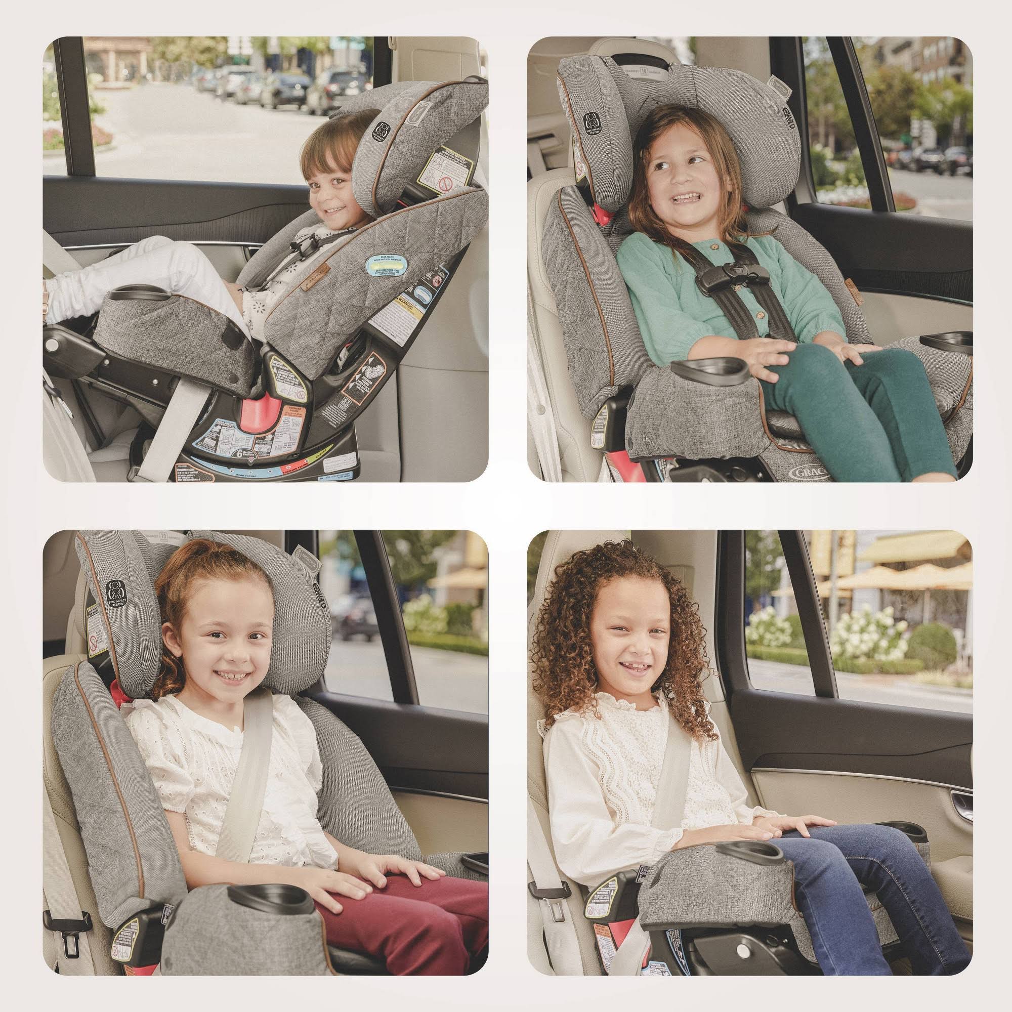 Graco Premier 4ever DLX Extend2Fit 4-in-1 Convertible Car Seat with Anti-Rebound Bar - Savoy Collection