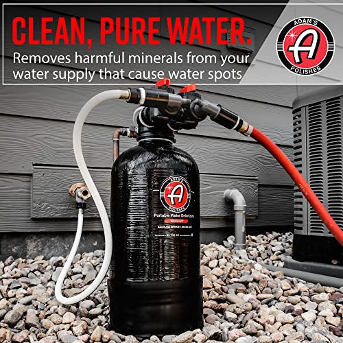 Adam's Portable Spotless Water Deionizer - Eliminates Water Spots, Spotless Rinse Touchless Detailing - Easy to Use Attaches to Regular Garden Hose
