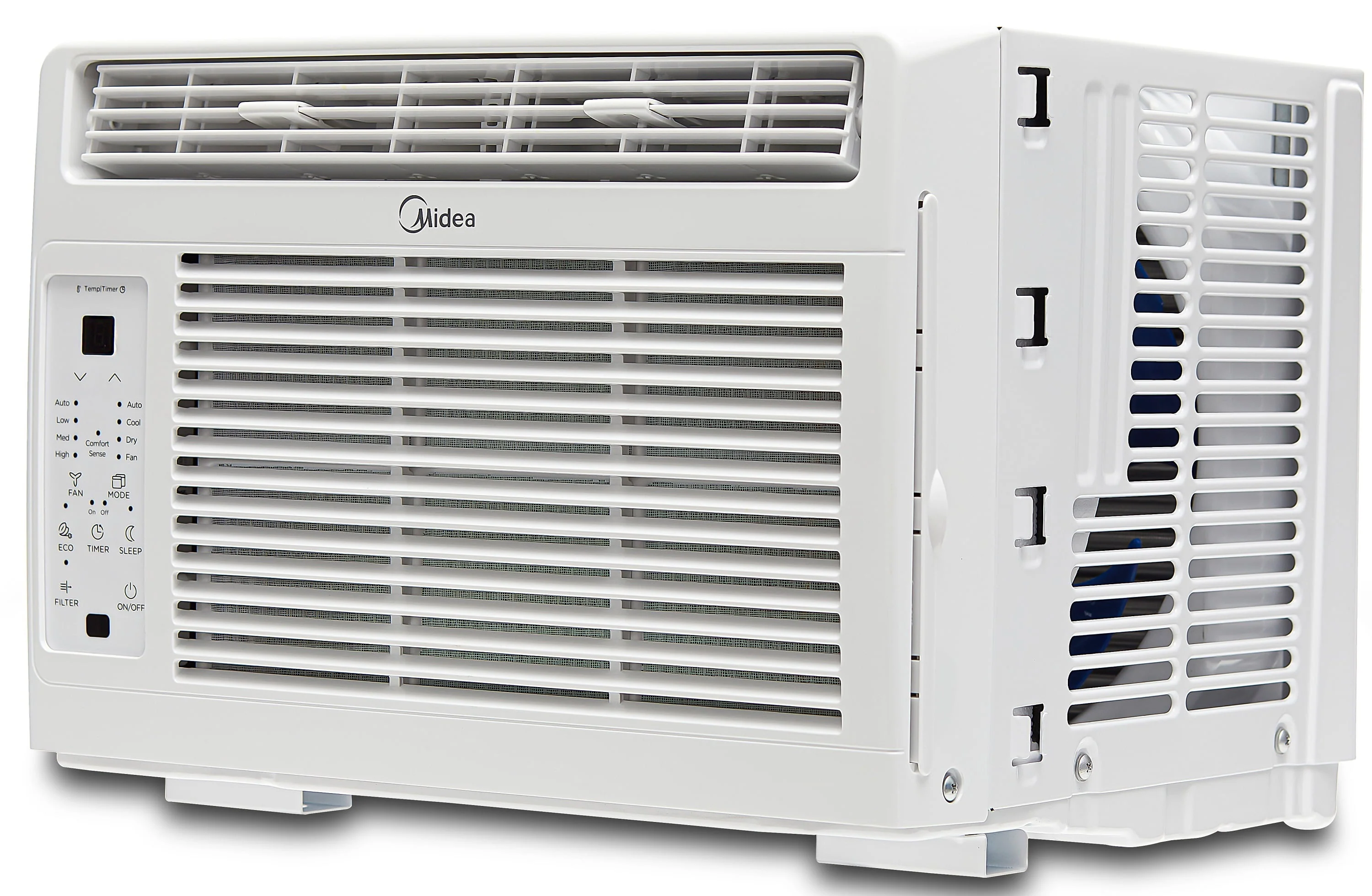 Midea 6,000 BTU 115V Window Air Conditioner with ComfortSense Remote, up to 250 sq ft Coverage Area, White, MAW06R1WWT