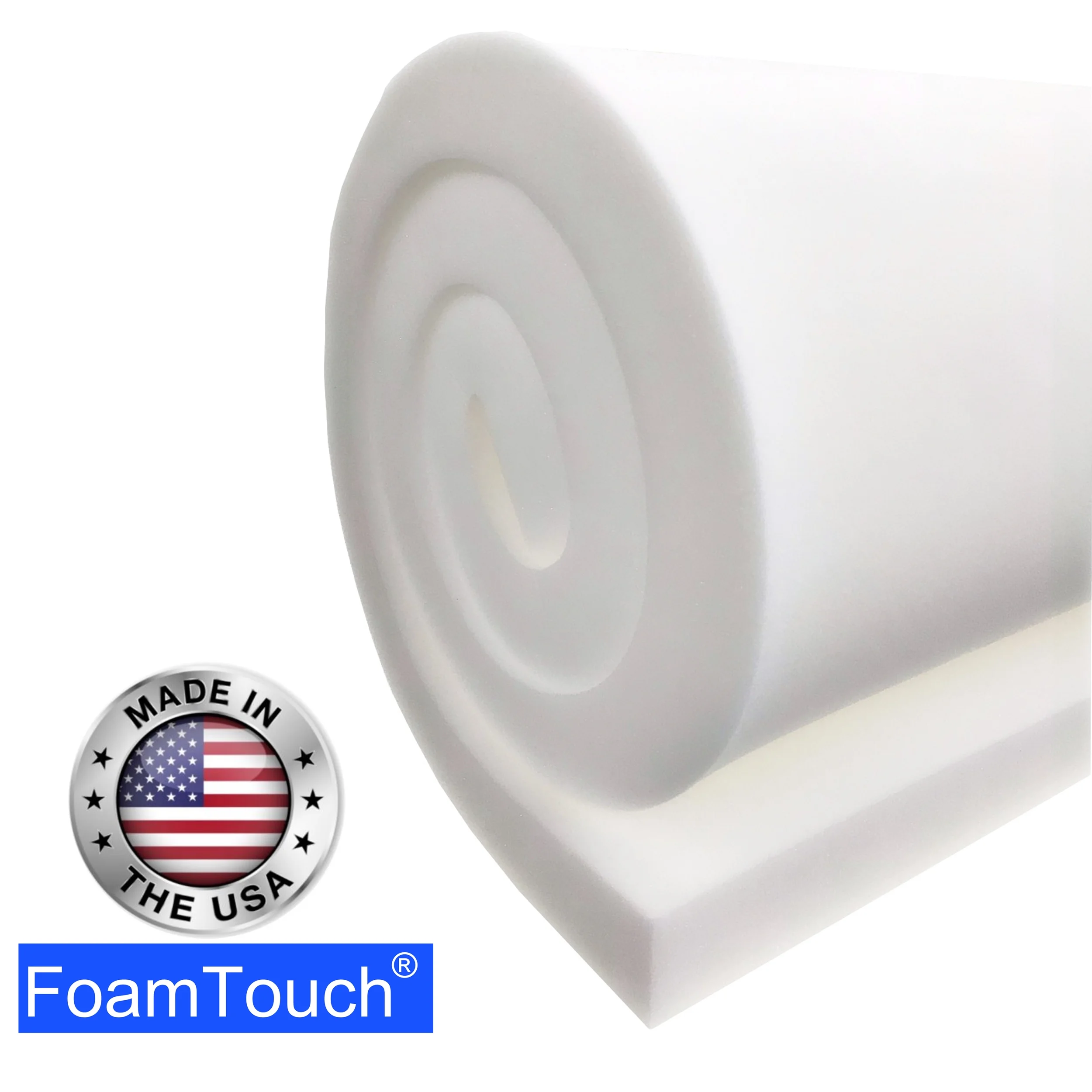 FoamTouch Upholstery Foam Cushion High Density 6" Height x 24" Width x 85" Length