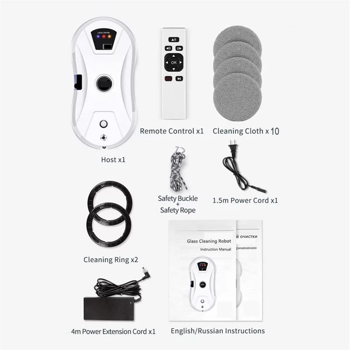 Smart Glass Cleaning Robotic Water Spray Window Cleaning Robot Cleaning Machine Vacuuming Robot Glass Window Cleaning Robot Electric Window Cleaning Machine For Window, Mir Ror, Shower Screens, W