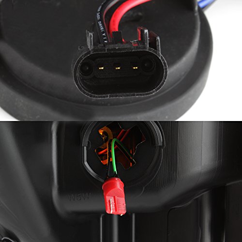 AKKON - For 2011-2016 Ford F250 F350 F450 F550 Superduty LED Tube Black Projector Headlights Driver+Passenger Pair