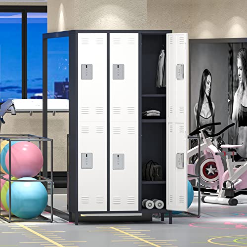METAN Metal Storage Locker for School Office Gym Bedroom, 12 Doors Locker Cabinet for Employees, Industrial Steel Storage Locker with 12 Hooks, Assembly Required (12 Door-Light Gray)