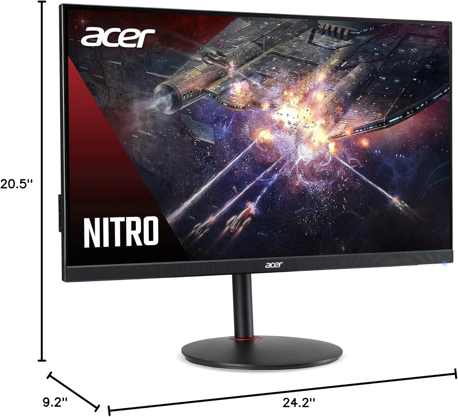 Acer Nitro XV272U Pbmiiprzx 27" WQHD (2560 x 1440) IPS G-SYNC Compatible Monitor, 144Hz, 1ms VRB, VESA Certified DisplayHDR400, DCI-P3, Delta E