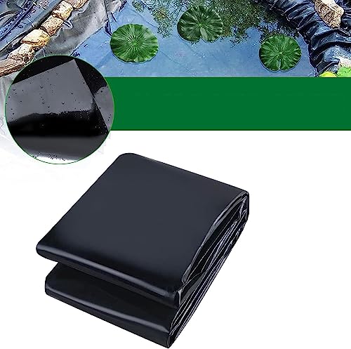 Black HDPE Exterior Pond Liner, Thickness 0.13MM Garden Fish Pond Preformed Liners Membrane, Flexible Foldable & UV Resistant,Black,10x10m