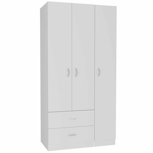 Big Wardrobe, White Double Door Wardrobe, Fashionable Wardrobe in The Bedroom, Large Capacity