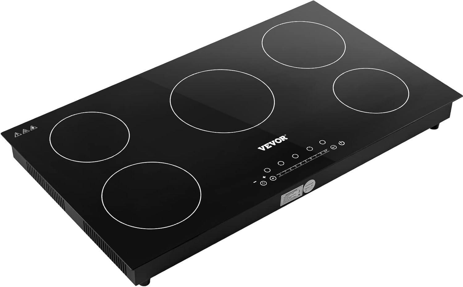 VEVOR Built-in Induction Electric Stove Top 5 Burners,35 Inch Electric Cooktop,9 Power Levels & Sensor Touch Control,Easy to Clean Ceramic Glass Surface,Child Safety Lock,240V