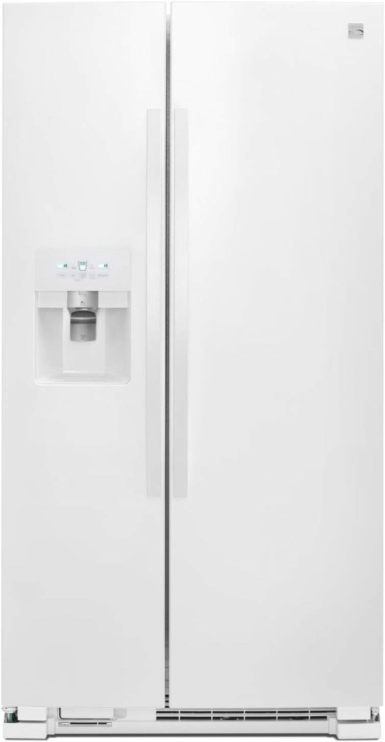 Kenmore 36 Side-by-Side Refrigerator with Ice System and 25 Cubic Ft. Total Capacity, White