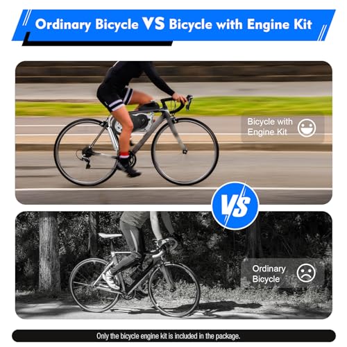 100cc 4-Strok Bicycle Engine Kit,Single Cylinder Gas Motorized Motor Bike Modified Engine Scooter,3600rpm Bike DIY Modified Engine Kit (Chain)