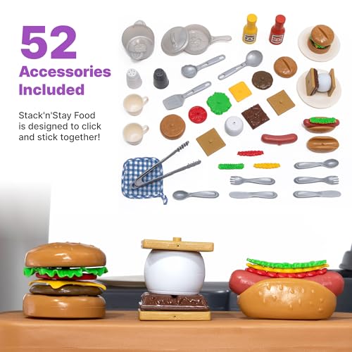 Step2 Adventure Camper Kids Playhouse, Indoor/Outdoor Playset & Kitchenette, Interactive Play with Sounds, Includes 52 Piece Toy Accessories, Made of Durable Plastic, For Toddlers 2+ Years Old