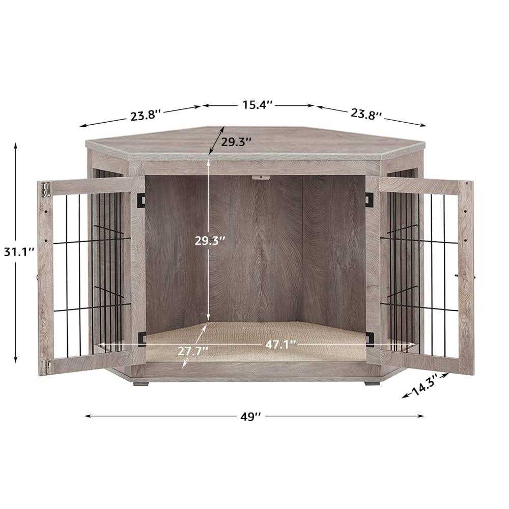 beeNbkks Large Corner Dog Crate Double Doors EV1050 - Pet Supplies online store