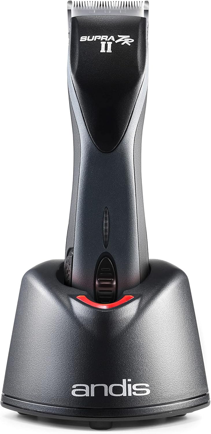 Andis Supra ZR II Cordless Ion Clipper DBLC-2 (79005) - Bundled with BeauWis Blade Brush