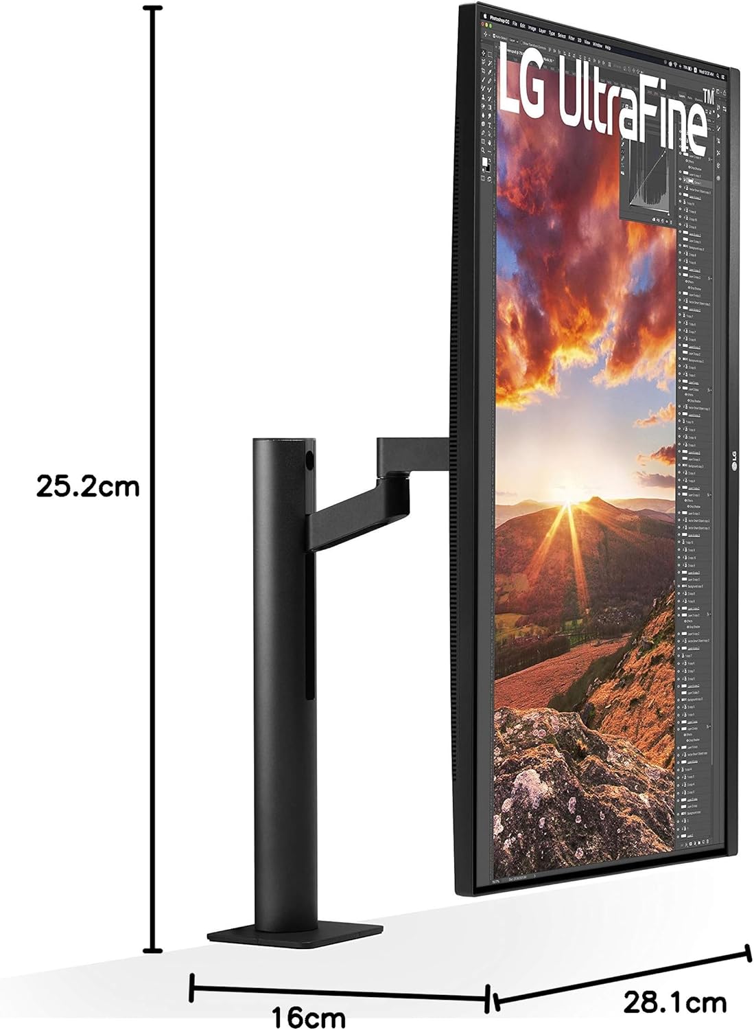 LG 32UN880-B 32" UltraFine Display Ergo UHD 4K IPS Display with HDR 10 Compatibility and USB Type-C Connectivity, Black