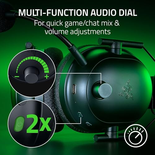 Razer BlackShark V2 Pro Wireless Xbox Gaming Headset: 50mm Drivers - Super Wideband Mic - Noise Isolating Earcups - for Xbox, PS5, Nintendo Switch 2, PC, Mac - Bluetooth, USB-C - 70hr Battery - Black