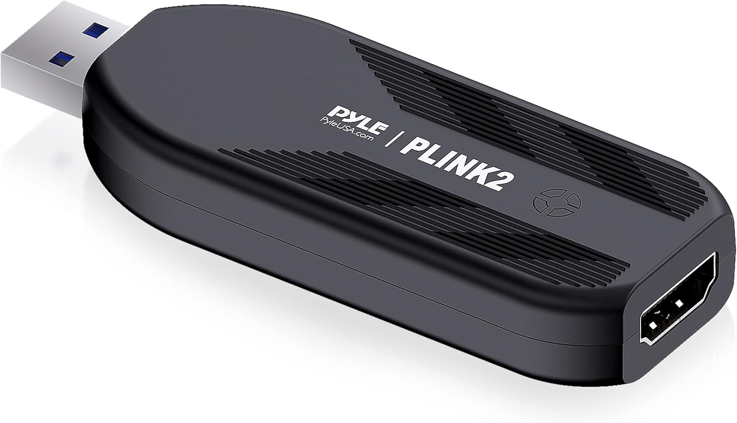 Pyle Capture Card - Full HD 1080p 4K HDMI-to-USB Audio-Video Via DSLR Camcorder Action Cam, Ultra Low Latency, Record to Computer for Gaming, Streaming, Conference or Live Broadcasting - PLINK1 Pack of 2